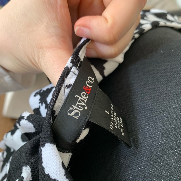 Style & Co Animal Print Ruffle Dress - Picture 7 of 8